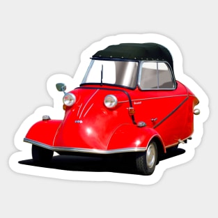 Messerschmitt bubble car in red Sticker